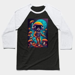 Psychedelic Dj Astronaut - Catsondrugs.com - astronaut, space, stars, galaxy, nasa, cool, planets, funny, universe, astros, astronomy, trippy, surreal, asteroidday, planet Baseball T-Shirt
